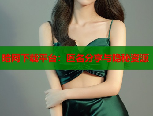 暗网下载平台：匿名分享与隐秘资源  第1张