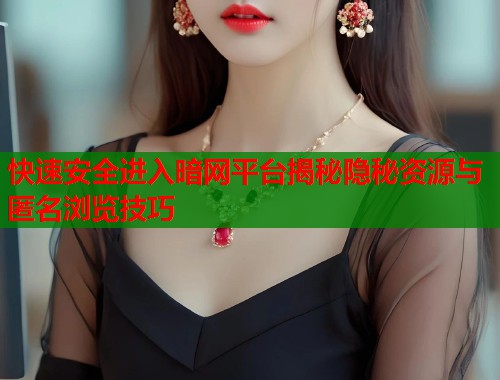 快速安全进入暗网平台揭秘隐秘资源与匿名浏览技巧  第1张