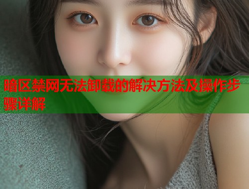 暗区禁网无法卸载的解决方法及操作步骤详解  第1张
