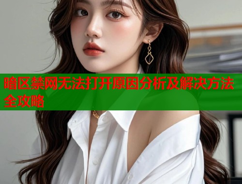 暗区禁网无法打开原因分析及解决方法全攻略  第1张