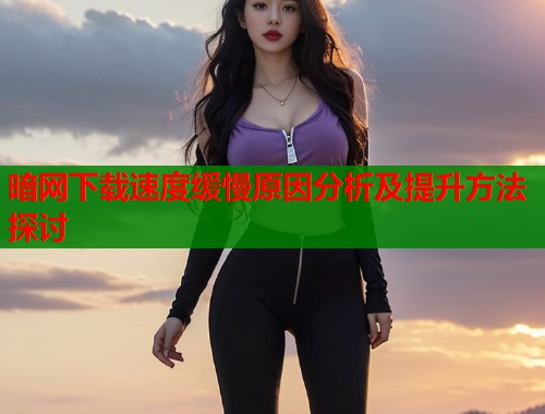 暗网下载速度缓慢原因分析及提升方法探讨  第1张