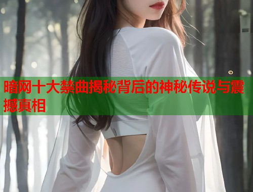 暗网十大禁曲揭秘背后的神秘传说与震撼真相  第1张
