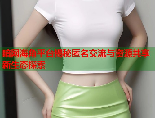 暗网海角平台揭秘匿名交流与资源共享新生态探索  第1张
