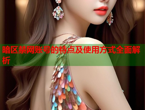 暗区禁网账号的特点及使用方式全面解析  第1张
