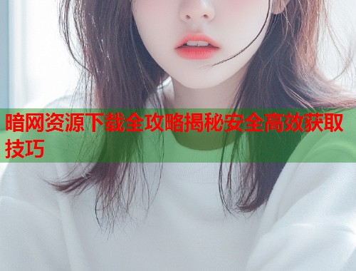 暗网资源下载全攻略揭秘安全高效获取技巧  第1张
